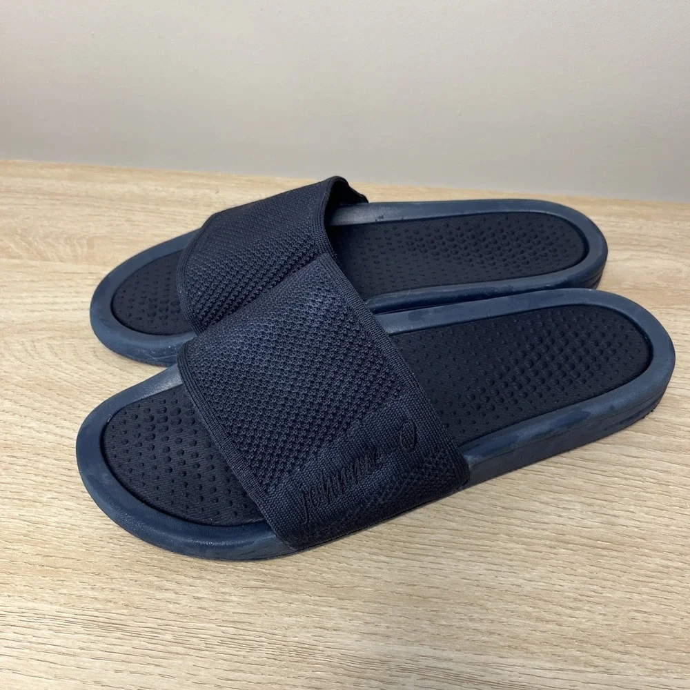 Johnnie-O Summer‎ Dock Slides Men 11 Navy Blue EVA Sandals Flip Flop Pool Beach